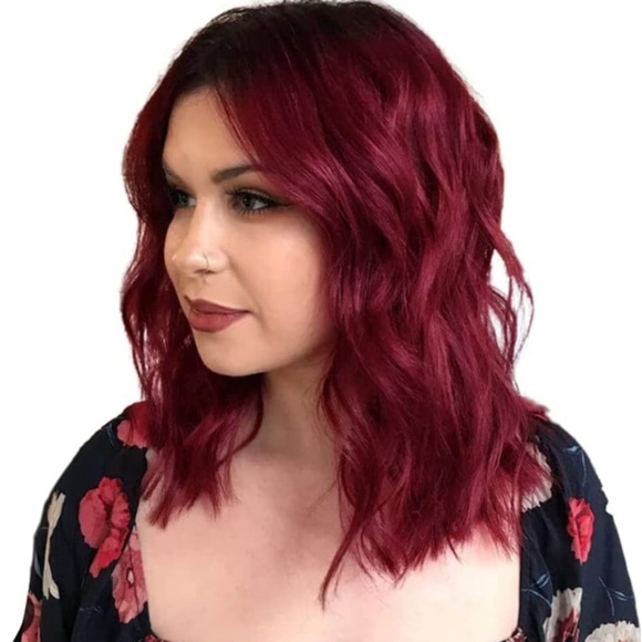 Short Bob Wine Red Ombre Wig - Picture 1 of 5